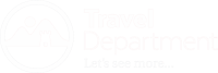 travel department logo in white